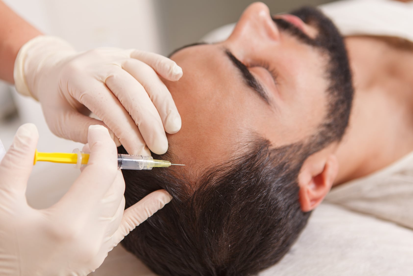 Hair loss treatment at beauty clinic